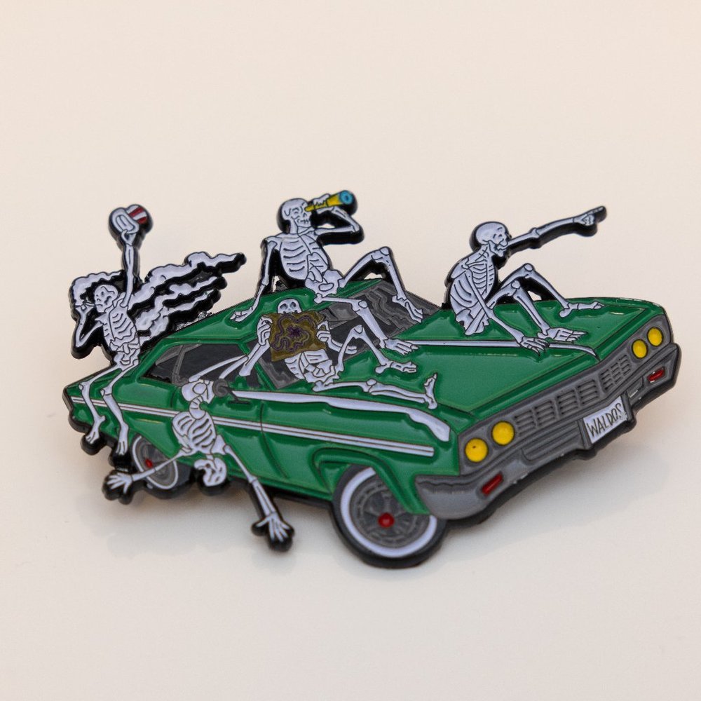 Lagunitas Waldos Car Skeleton Pin